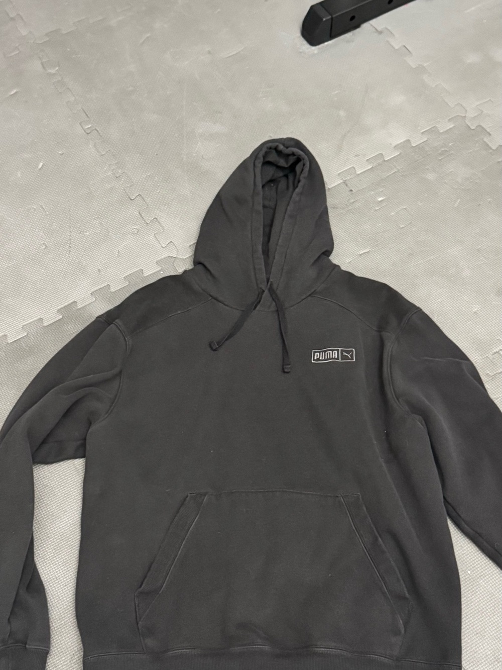 Puma Black Men's Logo Pullover Hoodie